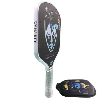 Dynasty Middleweight T700 Raw Carbon Fiber Power Boost 2x 14m Pickleball Paddle