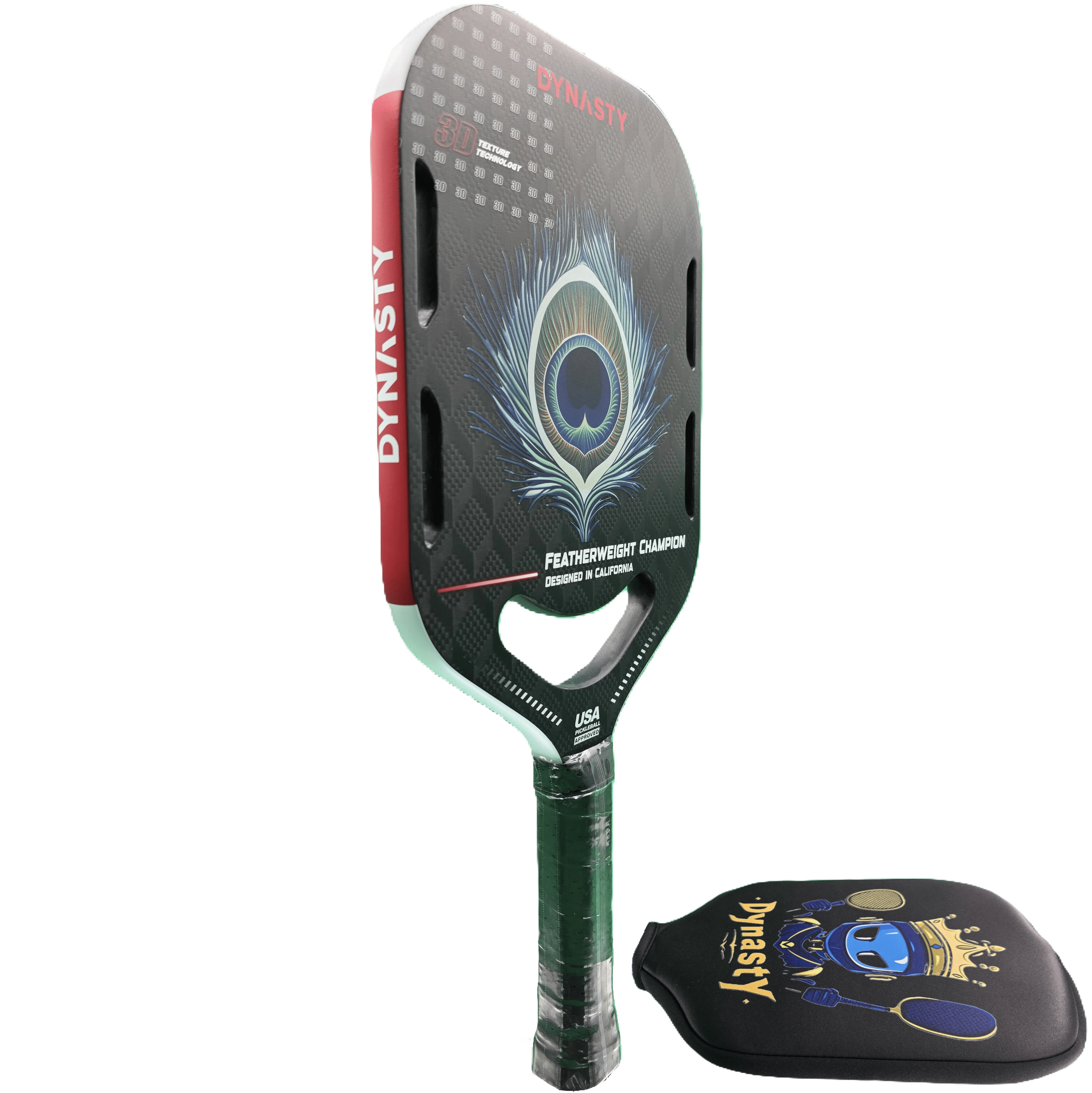 Dynasty Featherweight Triple Layer 3D 18K Carbon Fiber 16mm Pickleball Paddle v4