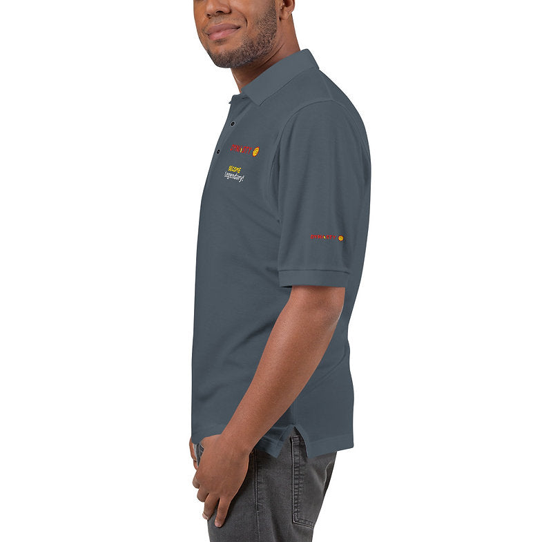 Dynasty - Men's Premium Slogan Pickleball Polo [Black, Navy, Steel Grey]