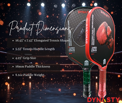 Dynasty Heavyweight T700 Raw Carbon Fiber 16mm Pickleball Paddle [All-Court]