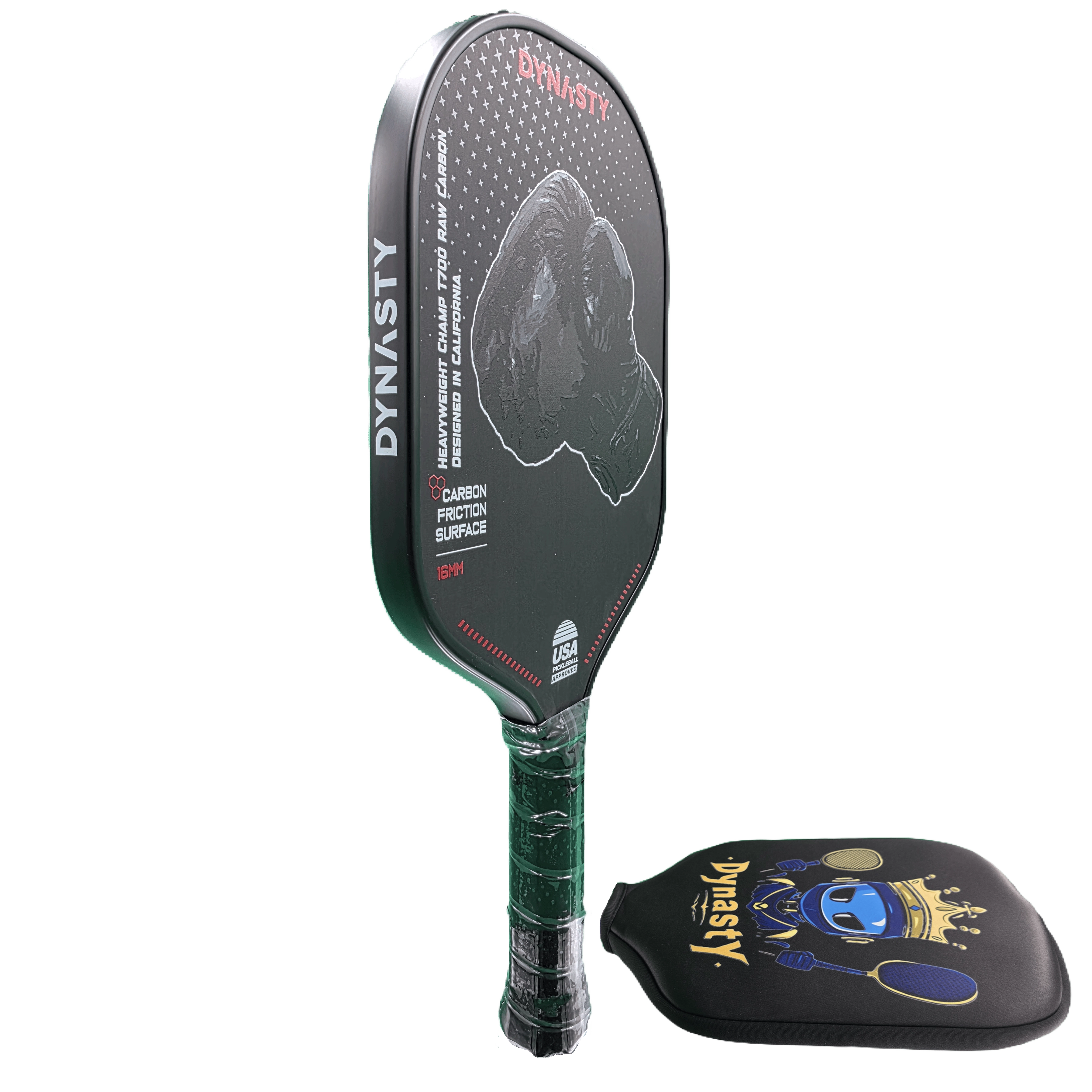 Dynasty Heavyweight T700 Raw Carbon Fiber 16mm Pickleball Paddle [All-Court]
