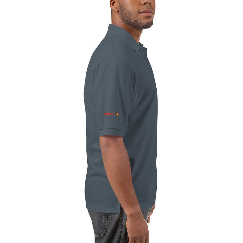 Dynasty - Men's Premium Slogan Pickleball Polo [Black, Navy, Steel Grey]