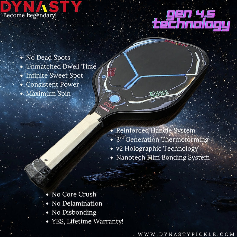 Dynasty 100% Foam Legend Future Series Gen 4.5 4-Layer 16mm Pickleball Paddle - Shadow Edition