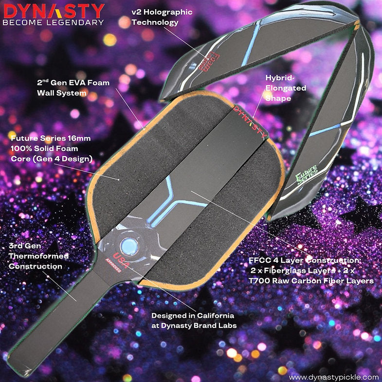 Dynasty 100% Foam Legend Future Series Gen 4.5 4-Layer 16mm Pickleball Paddle